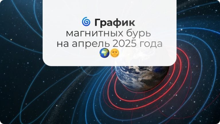🌀 График магнитных бурь на апрель 2025 года 🌍🌞