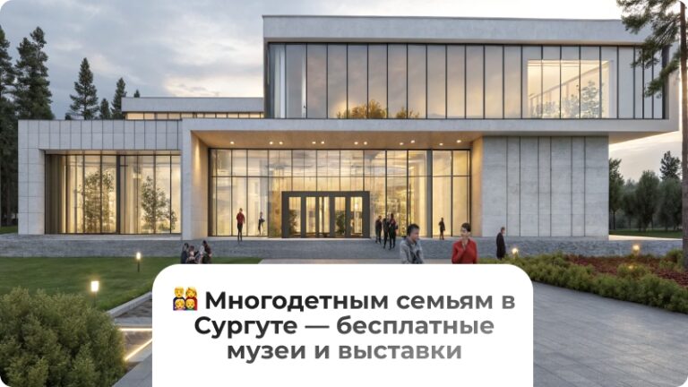 👨‍👩‍👧‍👦 Многодетным семьям в Сургуте — бесплатные музеи и выставки